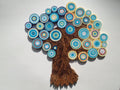 Quilled Paper Tree Wall Art: Blue Orange Abstract Home Decor