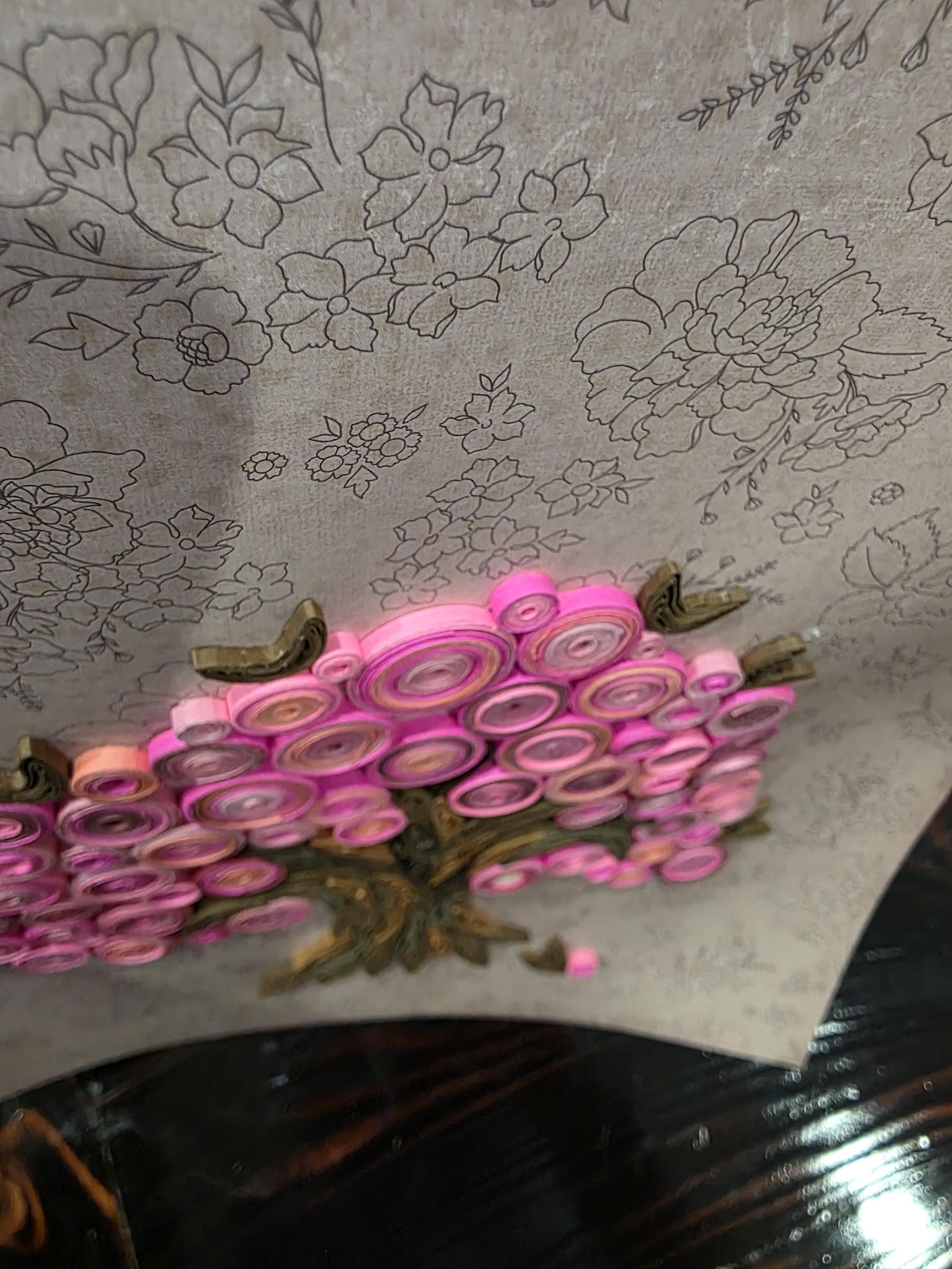 Quilling art Pink Tree wall art