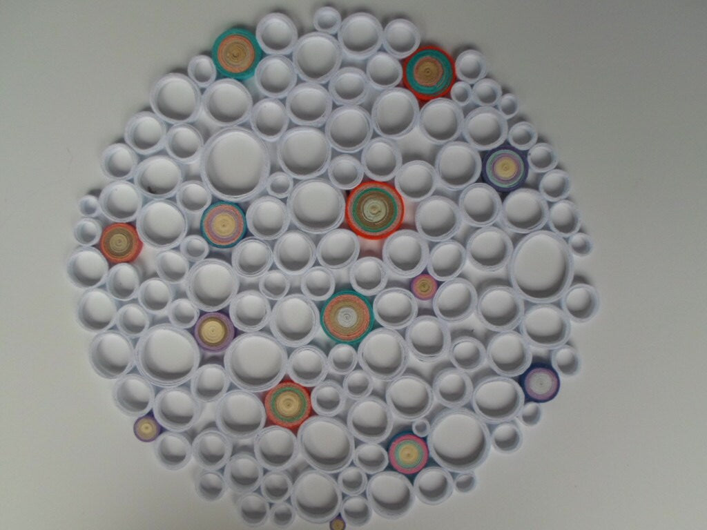 Large Round Paper Wall Art: Modern White Home Decor
