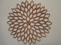 Golden Dahlia Round wall art