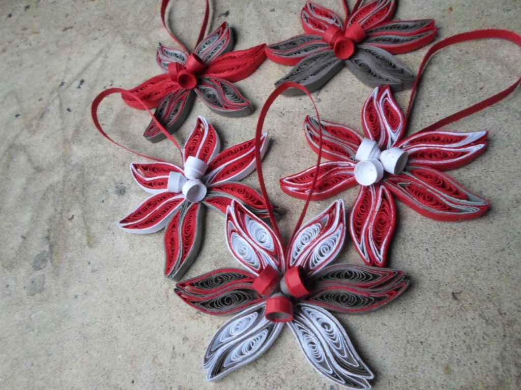 Set of 5 Christmas tree ornaments Exquisite Unique Limited-edition