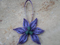 Quilled Paper Flower Christmas Ornament: Purple Modern Decoration