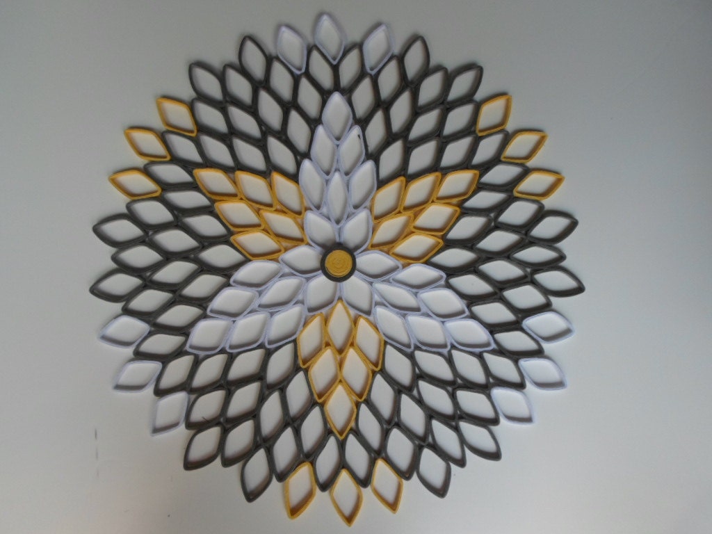 Large Paper Dahlia Wall Art: Geometric Modern Decor