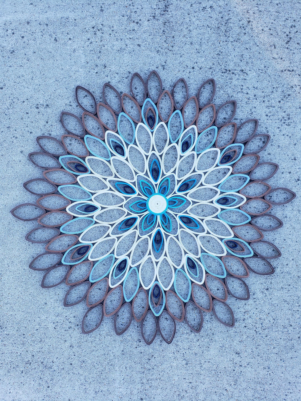 Large Paper Quilled Mandala Wall Art: Modern Home Decor