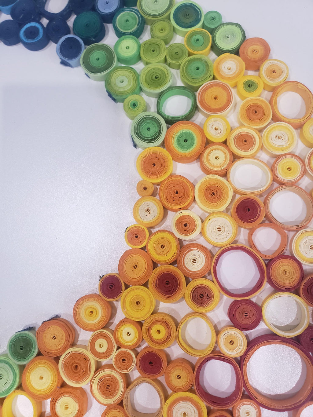 Round Wall Hanging Colorful Living Room Accent Piece  Handcrafted Wall Art