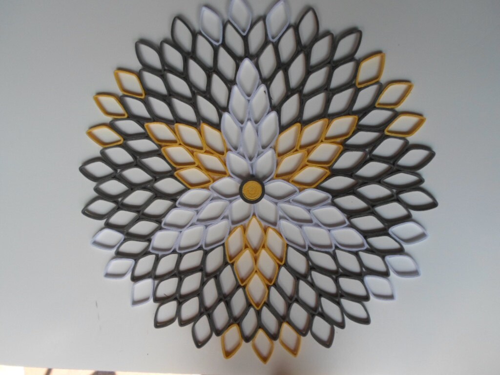 Large Paper Dahlia Wall Art: Geometric Modern Decor