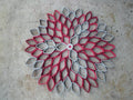Red Gray Dahlia Paper Wall Art