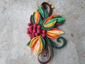 Cranberry Paper Quilled Wall Hanging: Autumn Nature Art