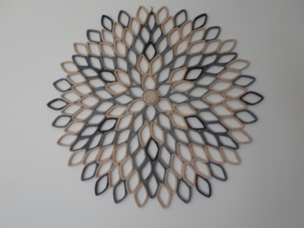 Large Round Dahlia Wall Art Round Home Decor