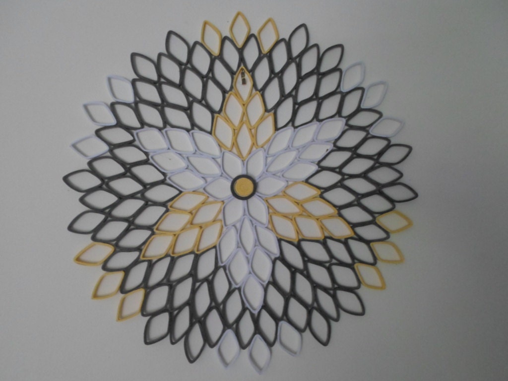 Large Paper Dahlia Wall Art: Geometric Modern Decor