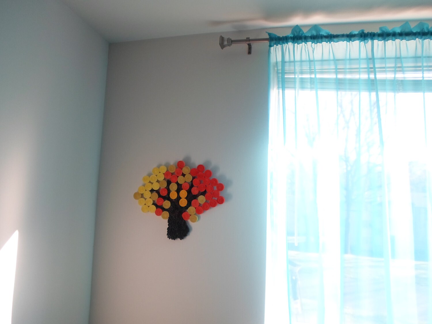 Paper Quilled Autumn Tree Wall Art: Orange Yellow Fall Decor