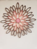 Coral home decor Flower wall hanging Paper dahlia wall art