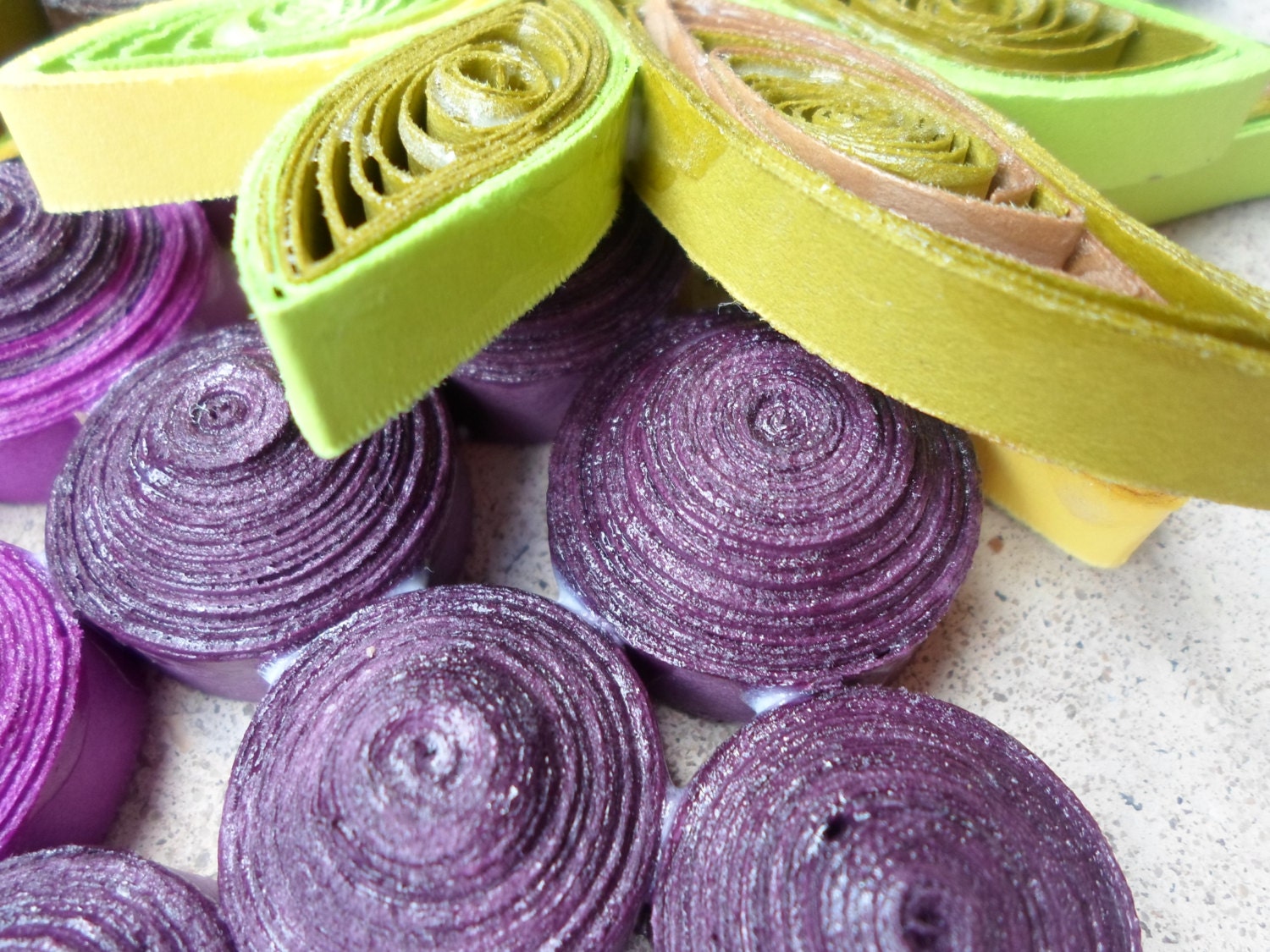 Quilling Grapes Wall Art: Handmade Paper Home Decor
