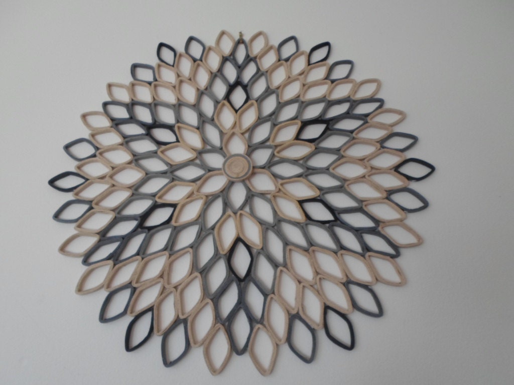 Large Round Dahlia Wall Art Round Home Decor