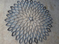 Gray Paper Dahlia Wall Art Large Round Contemporary Decor