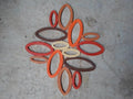 Geometric Paper Wall Art Orange Brown Modern Wall Hanging