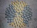 Paper Dahlia Wall Art: Gray & Yellow Geometric Flower