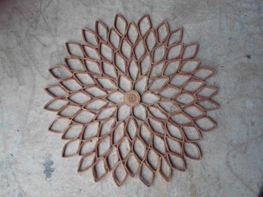 Golden Dahlia Round wall art