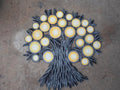 Yellow gray ombre home decor Quill tree wall art Paper hanging Original artwork