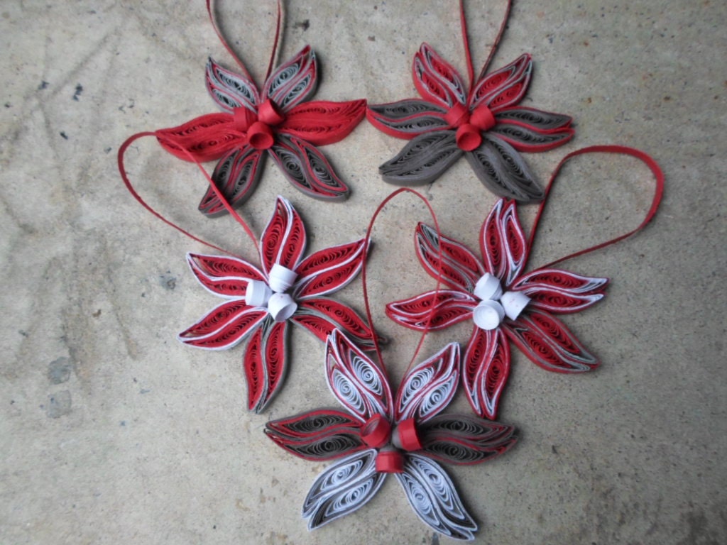 Set of 5 Christmas tree ornaments Exquisite Unique Limited-edition