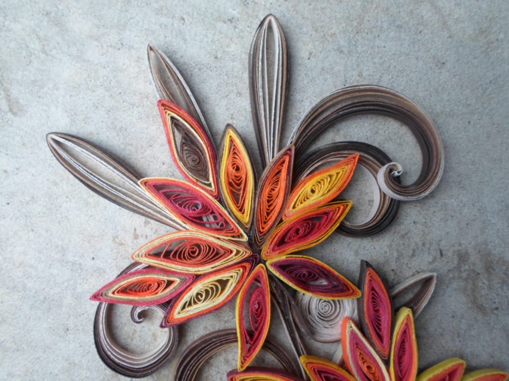 Paper wall art Fall Home decor Housewarming Gift