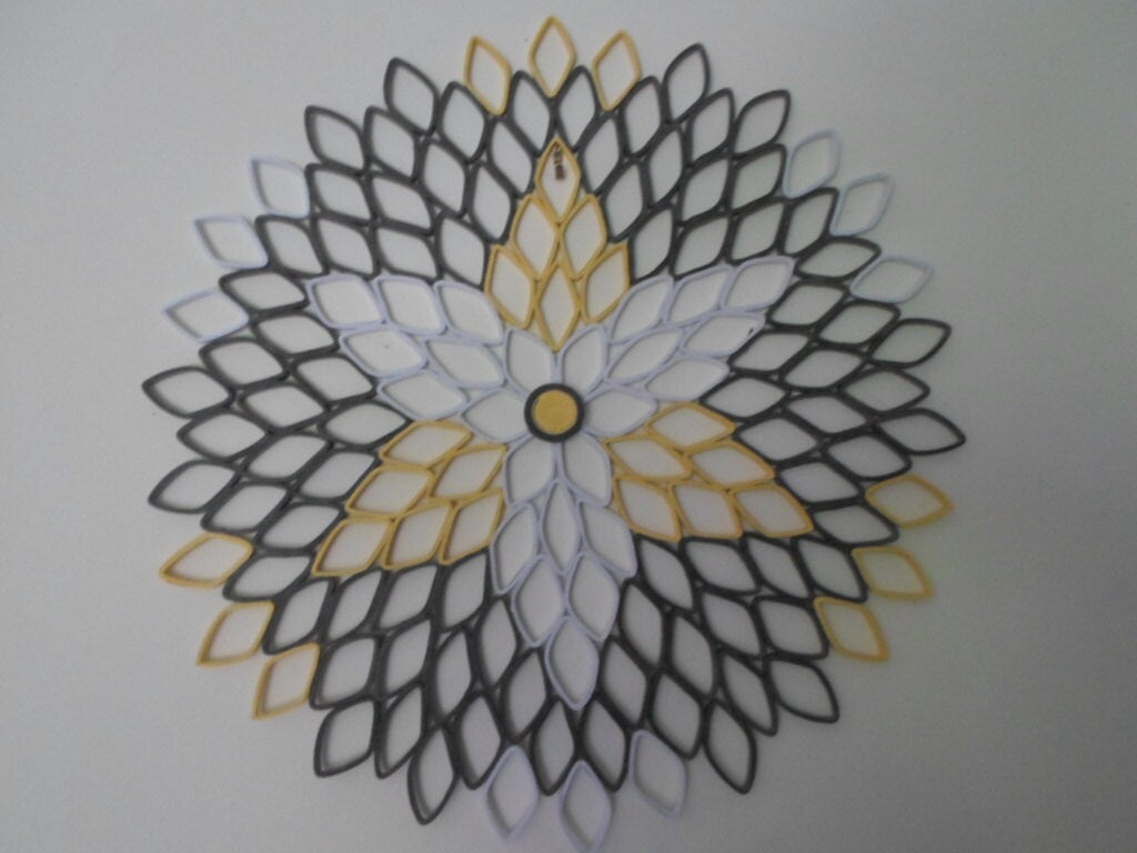 Large Paper Dahlia Wall Art: Geometric Modern Decor