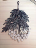 Cranberry wall hanging in white and gray shades Paper wall art Home decor