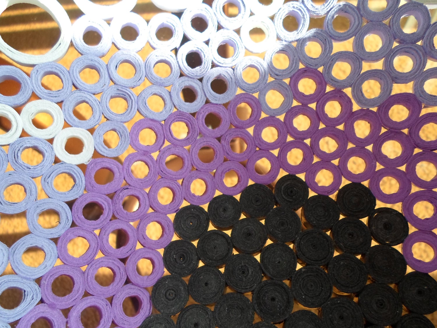 Paper Sculpture Bowl: Original Purple Home Decor Art