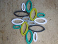 Geometric Paper Wall Art: Green, Teal, Gray Quilled Wall Hanging