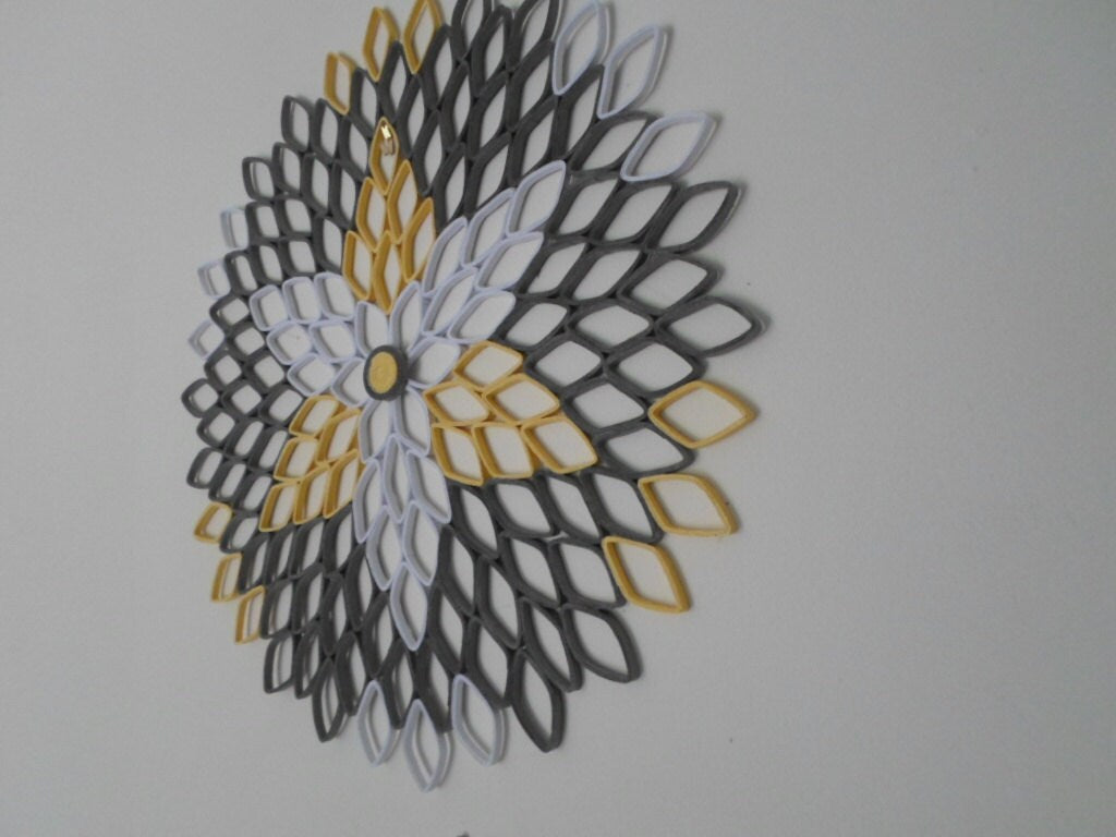 Large Paper Dahlia Wall Art: Geometric Modern Decor
