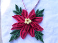 Christmas tree ornament Red Green Holidays decoration Paper flower Quilling Paper art