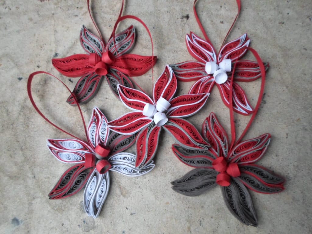 Set of 5 Christmas tree ornaments Exquisite Unique Limited-edition
