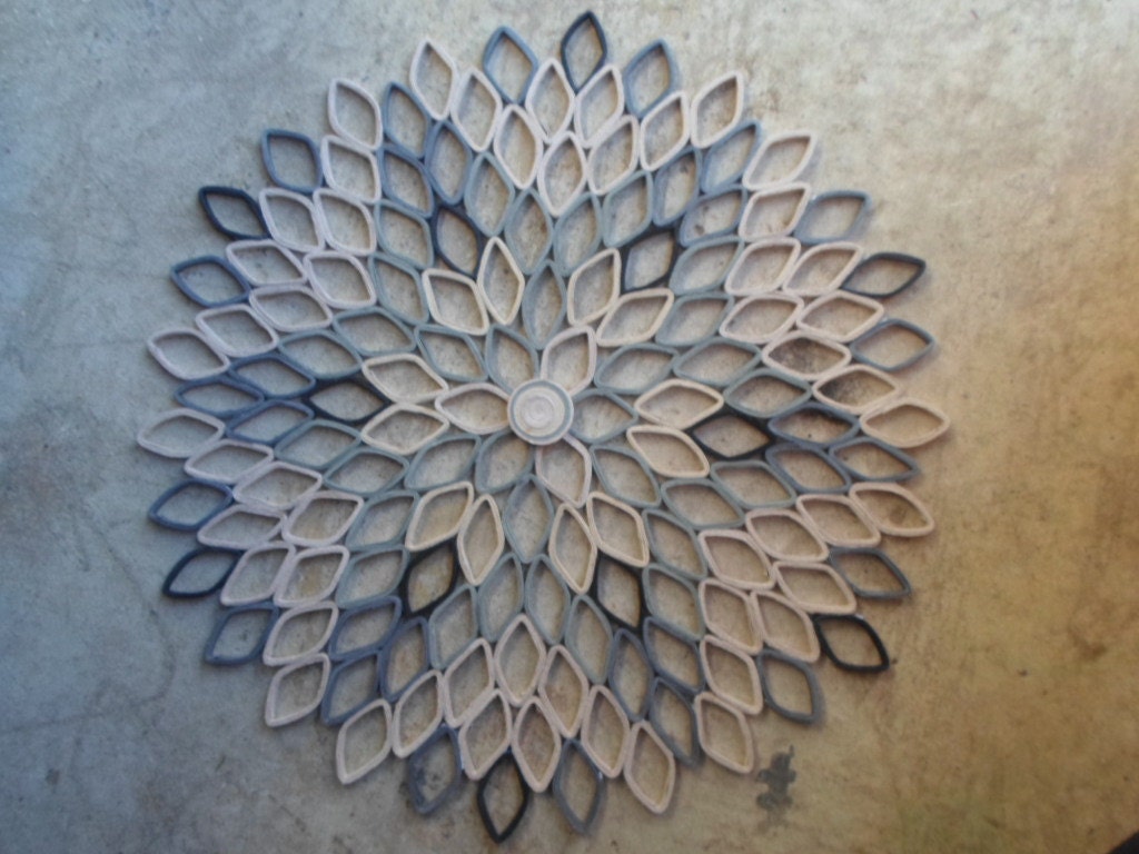 Large Round Dahlia Wall Art Round Home Decor