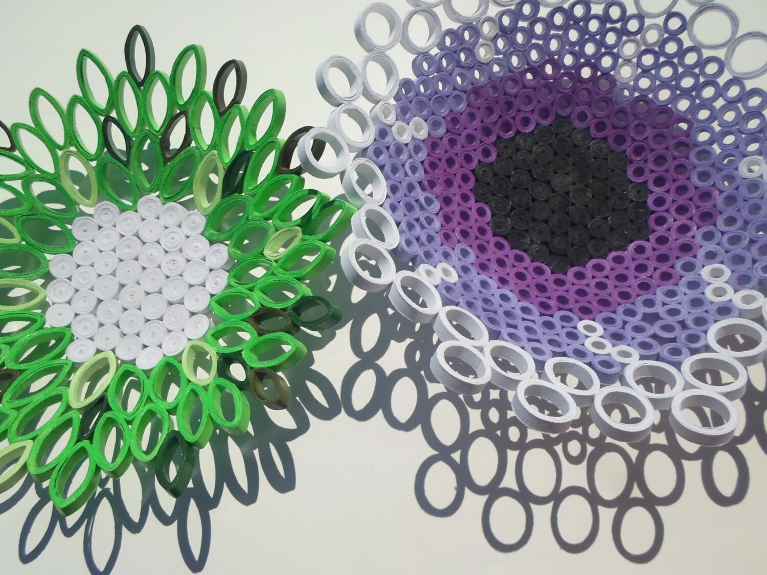 Paper Sculpture Bowl: Original Purple Home Decor Art