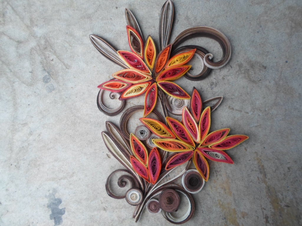 Paper wall art Fall Home decor Housewarming Gift