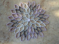 Large Paper Dahlia Wall Art: Purple Gray Geometric Flower