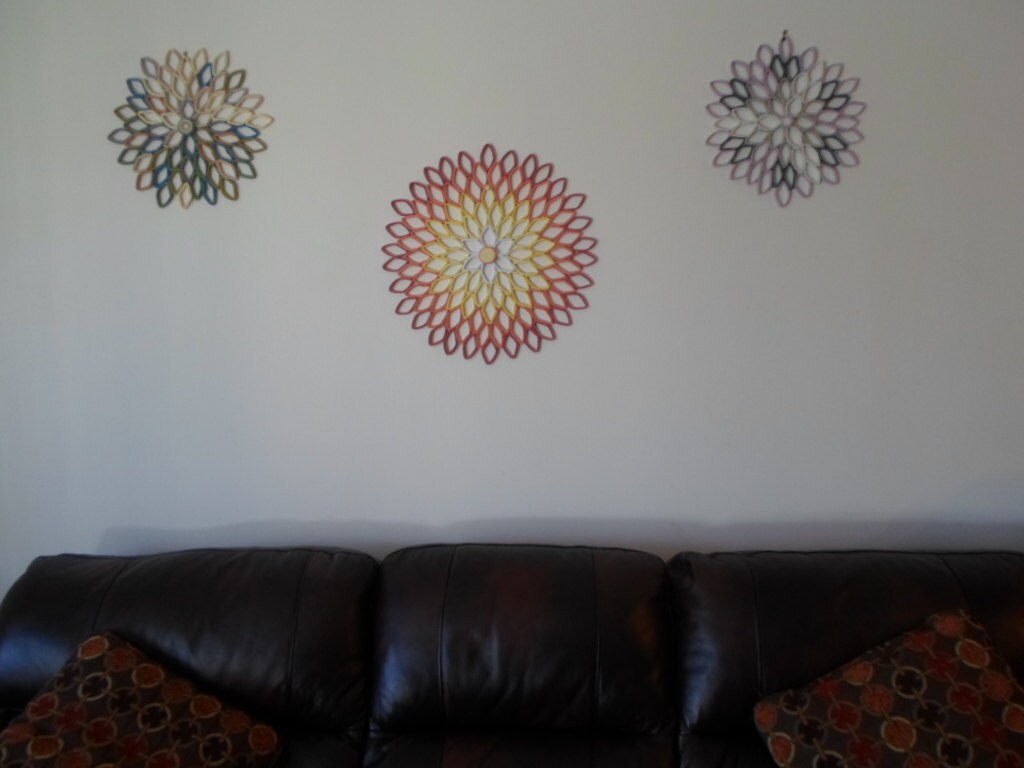 Coral Dahlia Wall Art: Handmade Paper Quilled Flower Decor