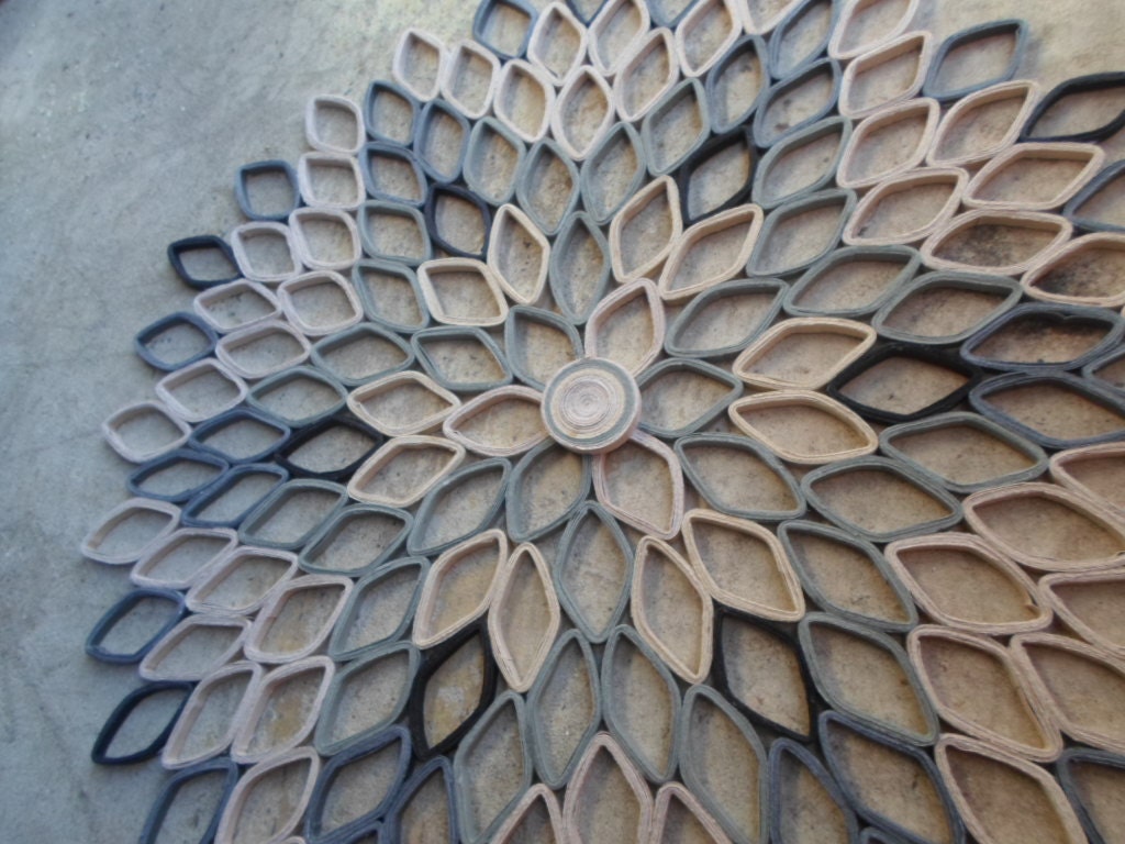 Large Round Dahlia Wall Art Round Home Decor